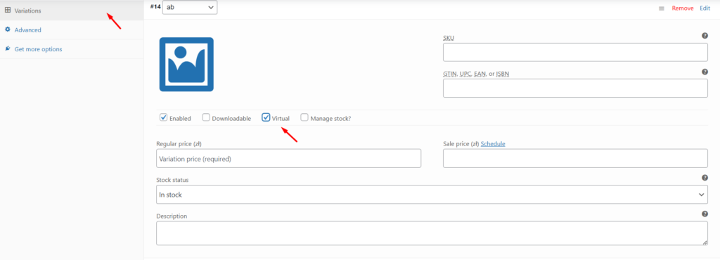 Virtual product in WooCommerce